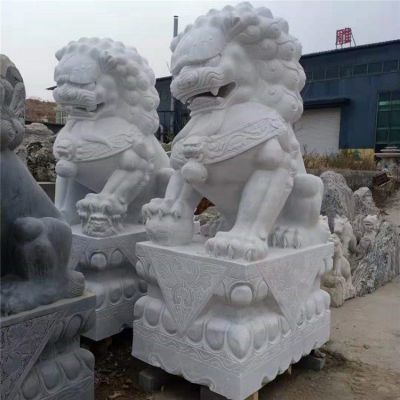 大理石石雕户外景观狮子博鱼网页版