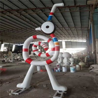 玻璃钢创意鸵鸟动物小品景区园林摆件