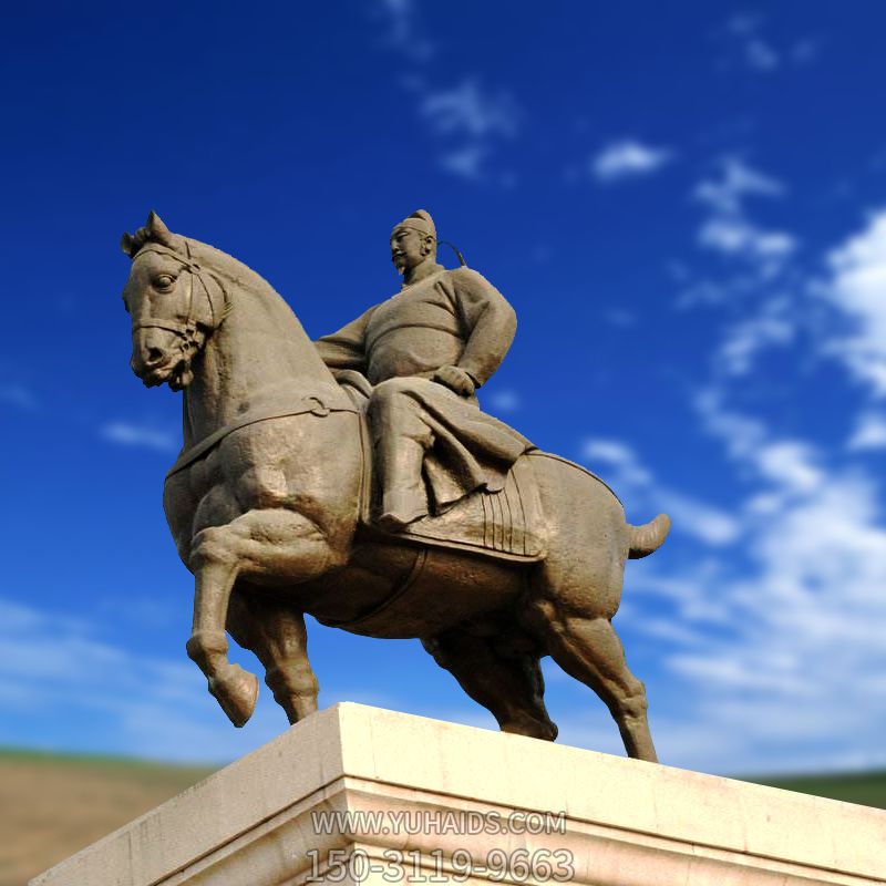 景区景点花岗岩古代帝王李世民骑马博鱼网页版