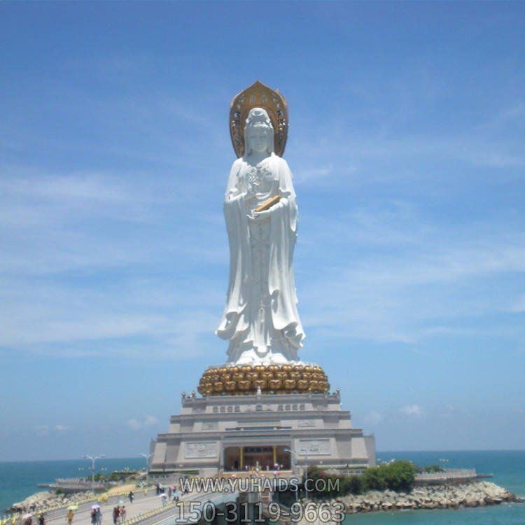 景区寺庙景观石雕观音 汉白玉佛像送子观音博鱼网页版