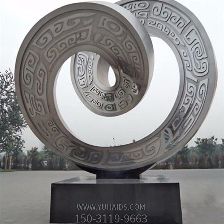 广场大型抽象创意圆环摆件博鱼网页版