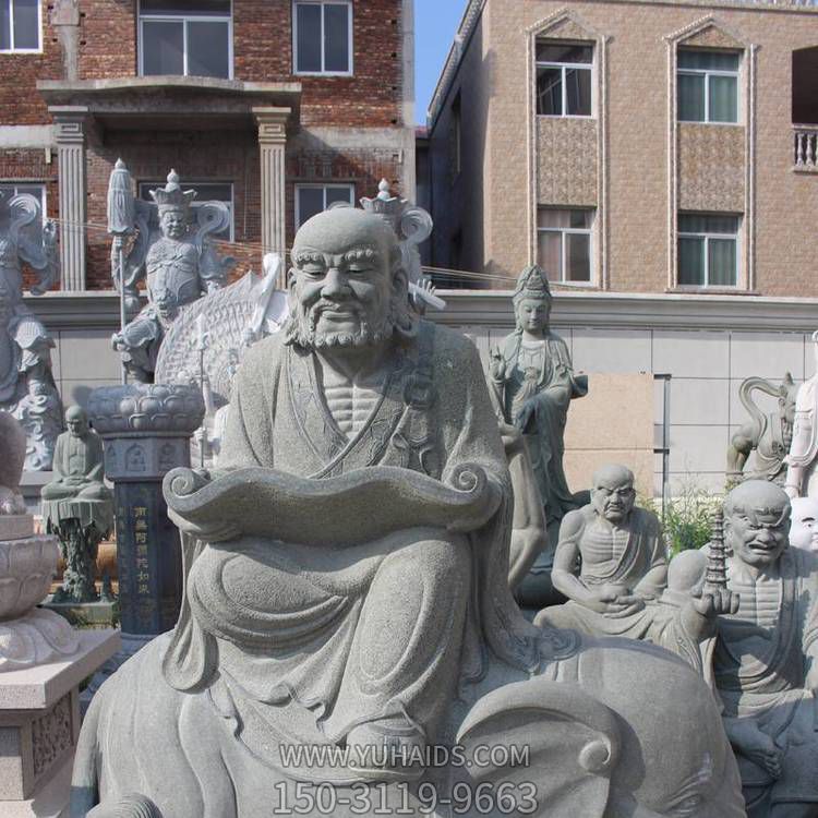 仿古罗汉石雕 花岗岩小沙弥摆件博鱼网页版