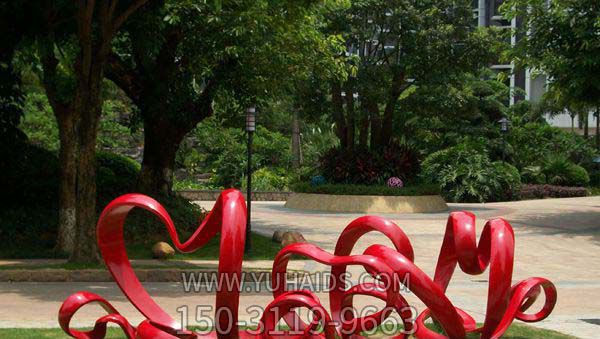 玻璃钢抽象个性红色爱心博鱼网页版