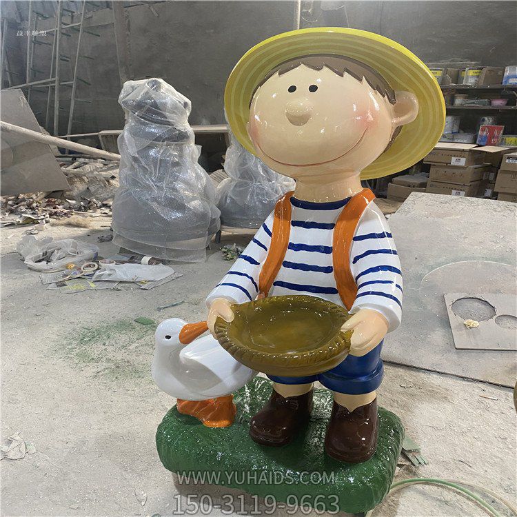 玻璃钢卡通户外园林美陈人物博鱼网页版