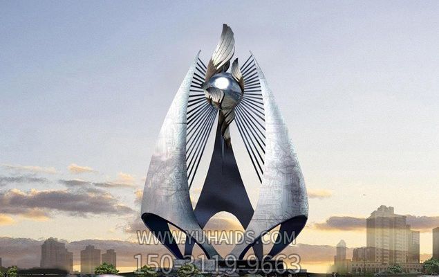 观光海边广场摆放镂空不锈钢船博鱼网页版