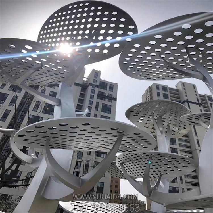不锈钢镂空异形树 大型户外城市标识博鱼网页版