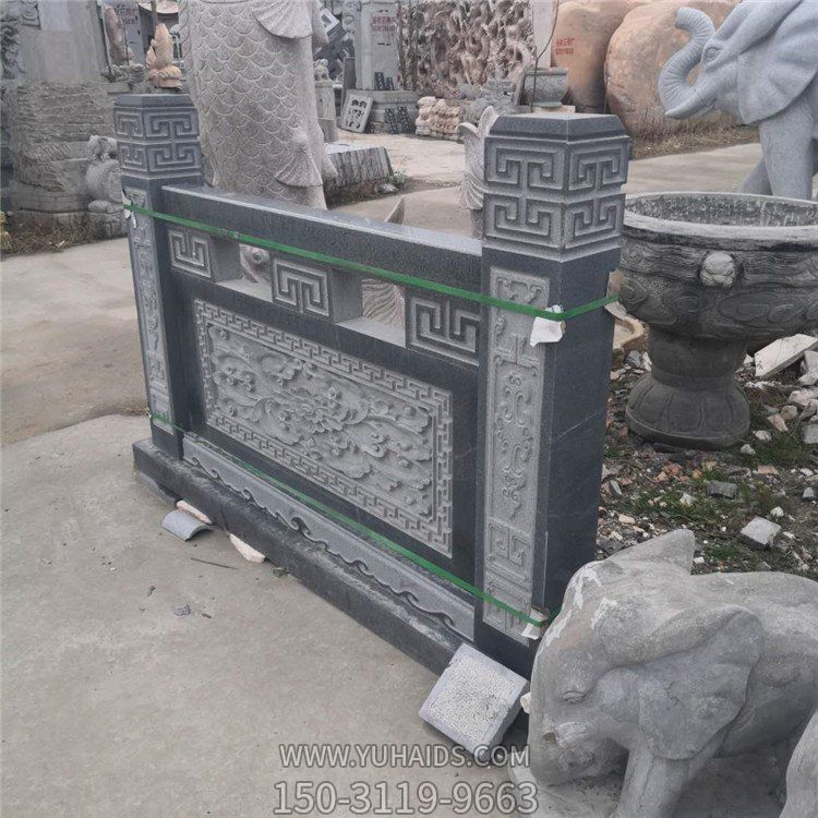 景点寺庙装饰青石雕刻祥云仿古建筑防护栏板博鱼网页版