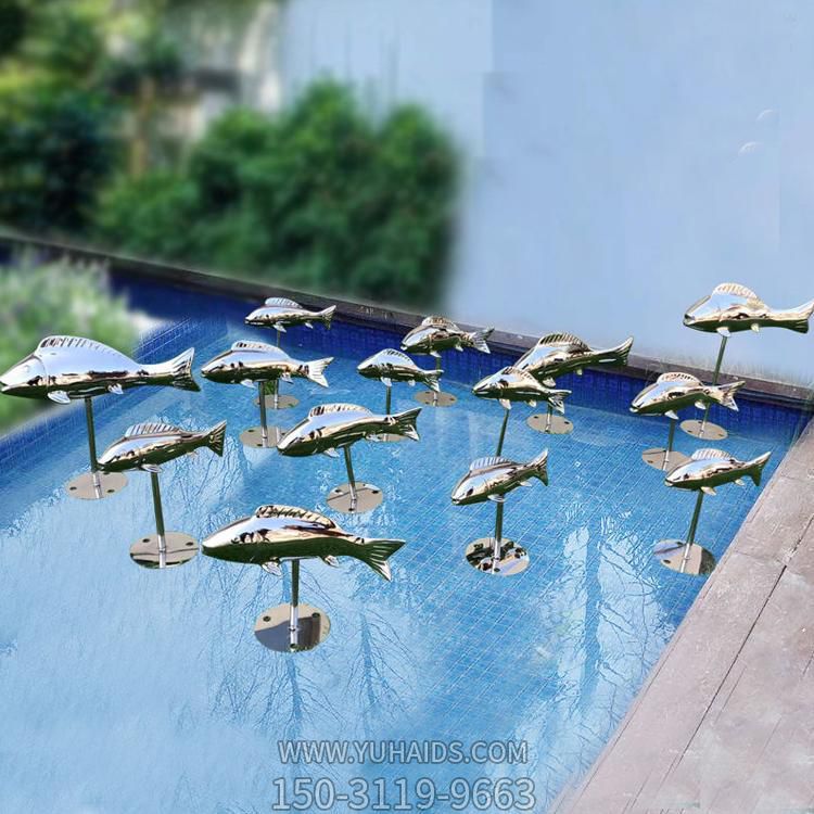 会所不锈钢镜面抽象小鱼摆件博鱼网页版