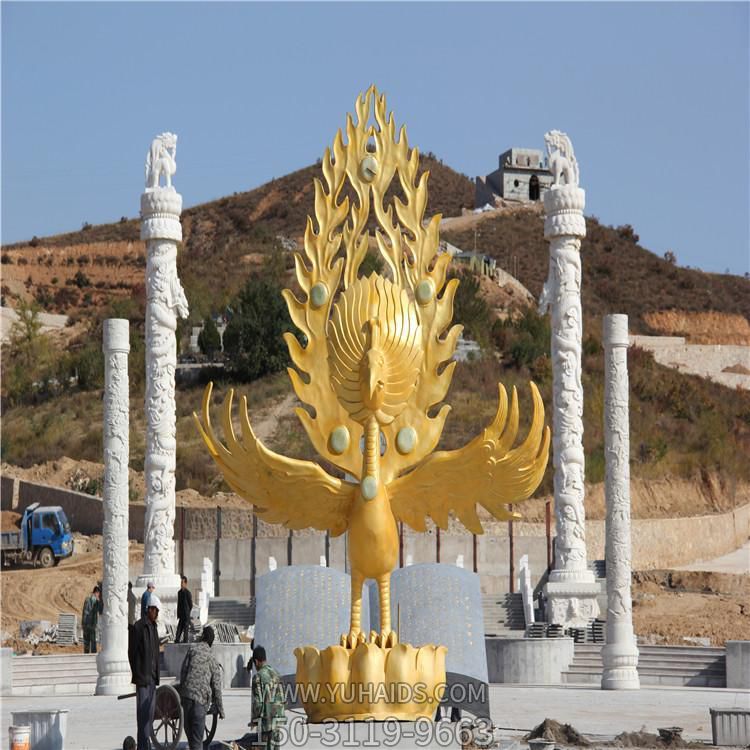 广场铸铜凤凰博鱼网页版 铜龙龟博鱼网页版 各类动物博鱼网页版