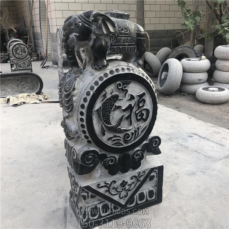 厂家直销庭院别墅门口大型仿古做旧青石石雕抱鼓石博鱼网页版
