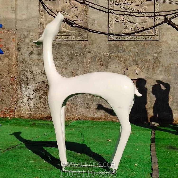 不锈钢抽象户外园林动物景观鹿博鱼网页版
