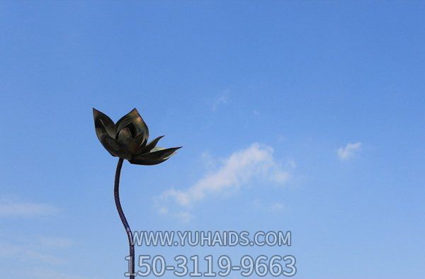 荷花博鱼网页版-公园景区创意铜铸荷花博鱼网页版