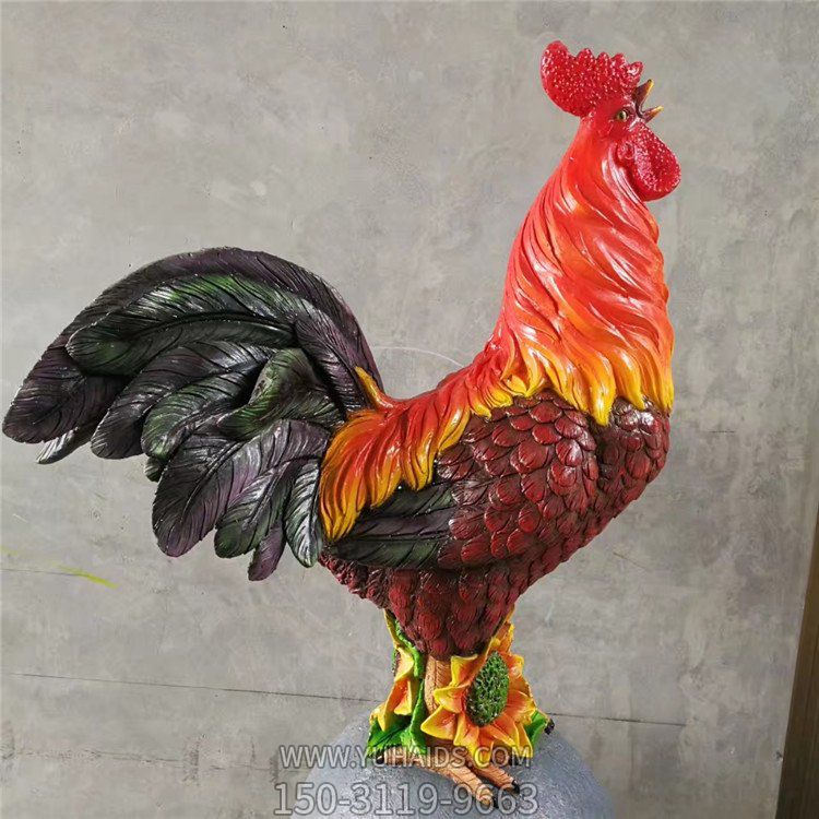 彩绘玻璃钢园林公园大公鸡博鱼网页版