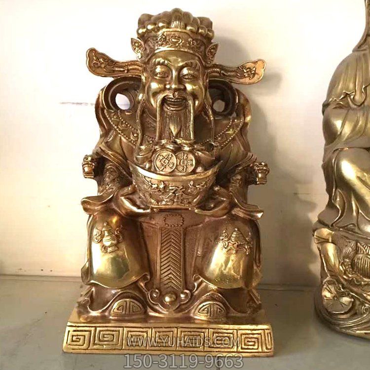 家居供奉铜雕财神爷博鱼网页版