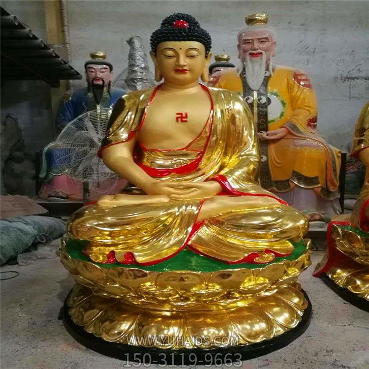 不锈钢喷金烤漆寺庙供奉神佛五方佛博鱼网页版