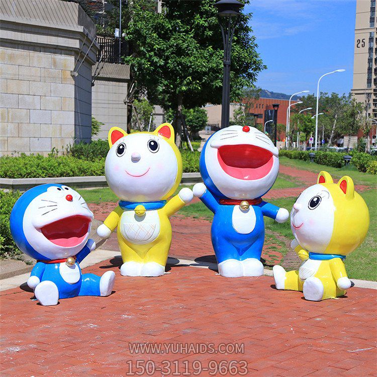 机器猫哆啦A梦，玻璃钢卡通动漫猫咪博鱼网页版