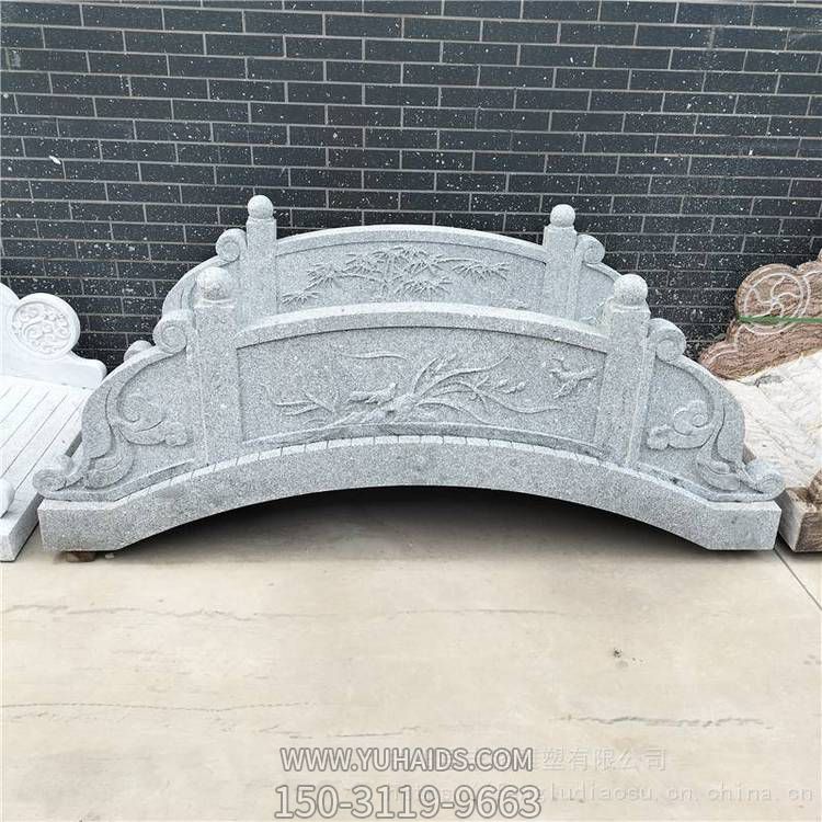 公园庭院石头桥 大理石晚霞红石拱桥流水摆件博鱼网页版