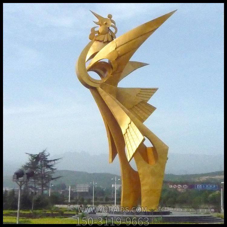 广场大型不锈钢几何抽象凤凰博鱼网页版