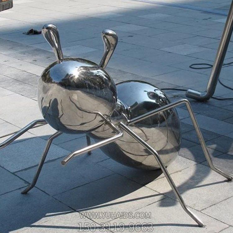 镜面不锈钢户外园林景观抽象蚂蚁博鱼网页版摆件