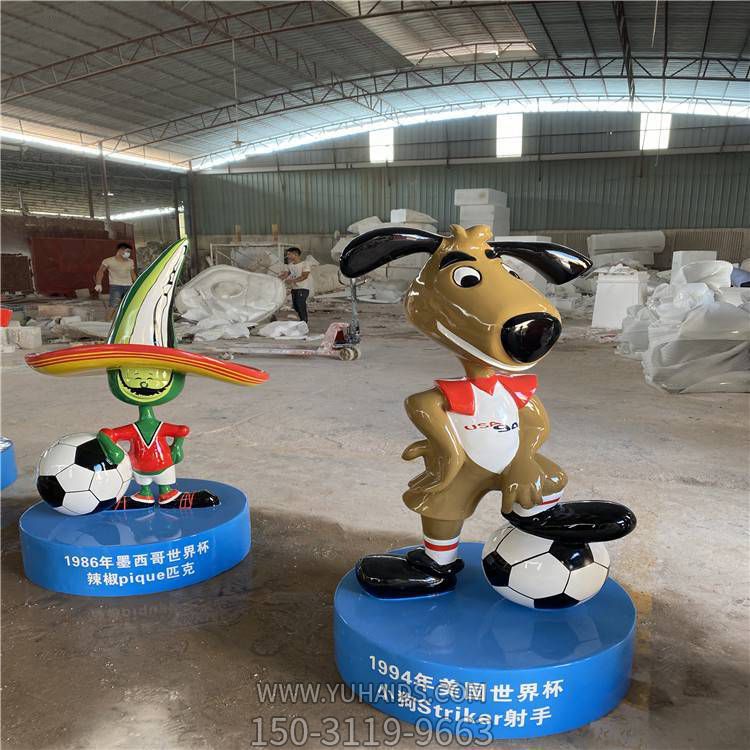 运动馆玻璃钢卡通吉祥物博鱼网页版动物摆件