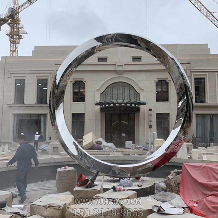 户外园林景观几何创意圆环博鱼网页版