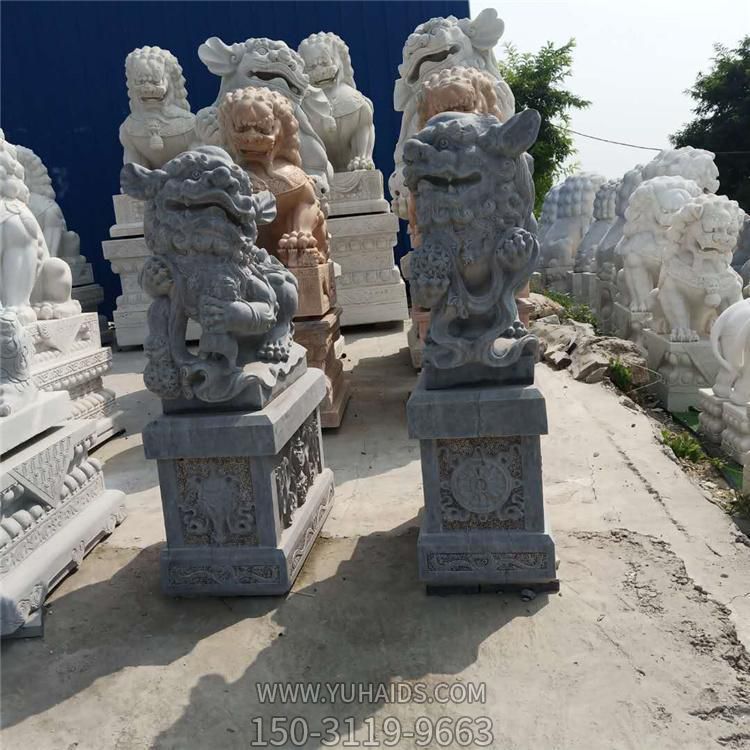 庭院公司门口大理石砂石石雕狮子博鱼网页版