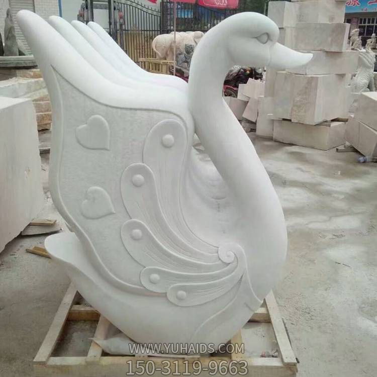 庭院景观流水摆件 小区大理石喷水天鹅博鱼网页版