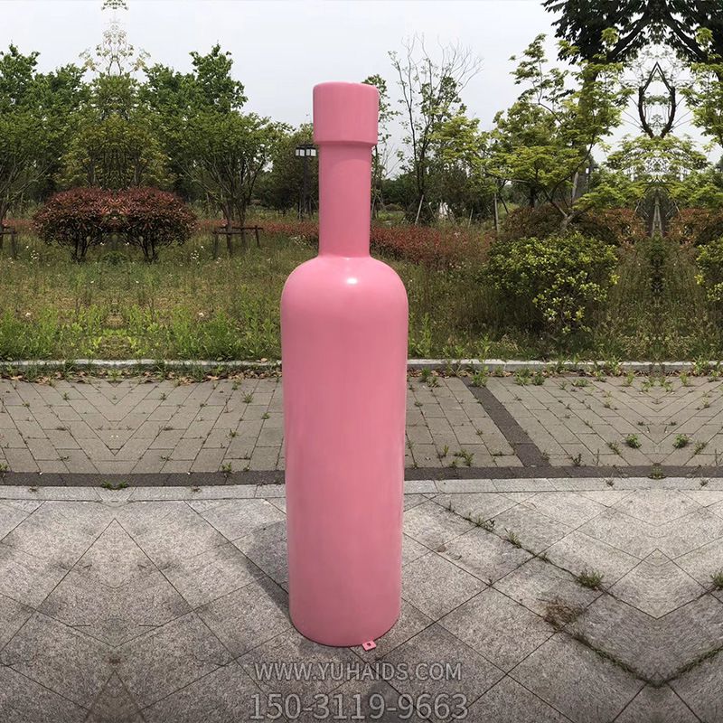 公园海边创意玻璃钢粉色瓶子博鱼网页版