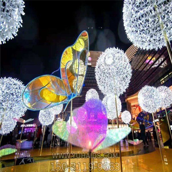 广场不锈钢金属照明发光景观摆件博鱼网页版