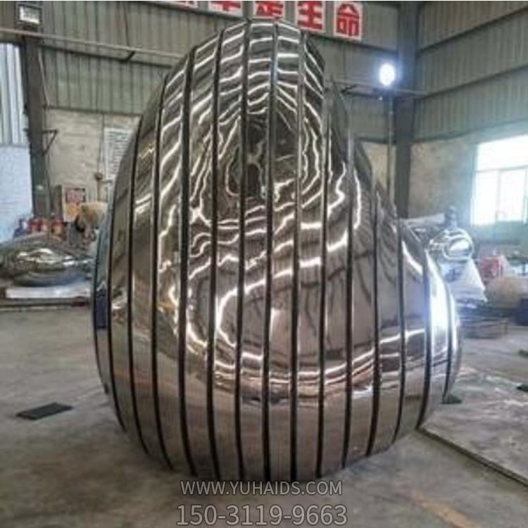 不锈钢镜面锻造大型抽象鹅卵石博鱼网页版