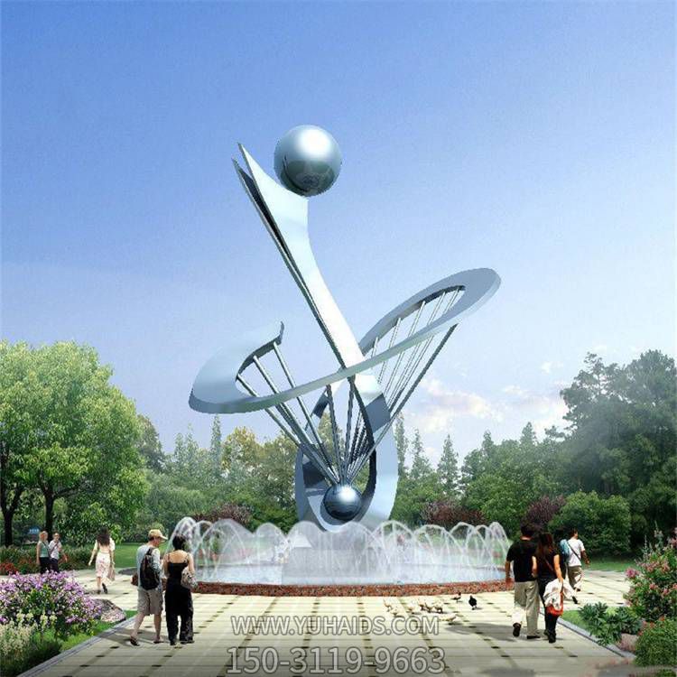 户外广场大型不锈钢抽象创意景观摆件博鱼网页版