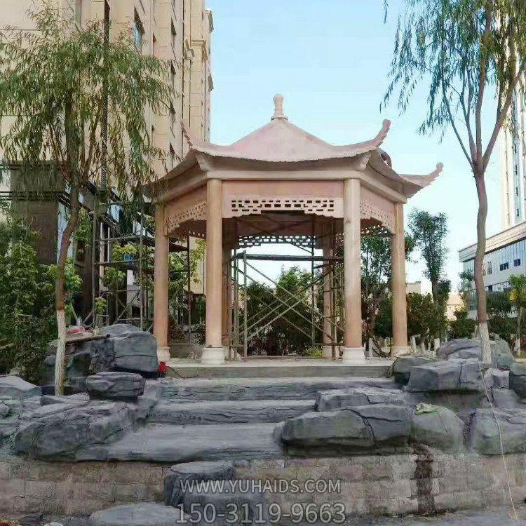 户外小区别墅大型大理石石雕园林景观凉亭摆件博鱼网页版