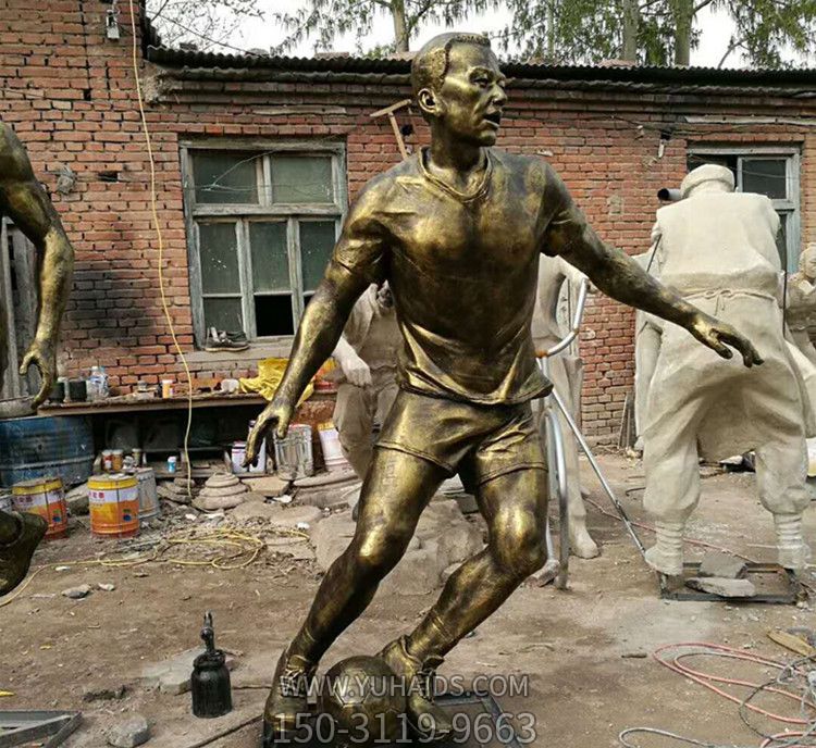 公园玻璃钢仿铜打乒乓球人物育运动员主题装饰博鱼网页版
