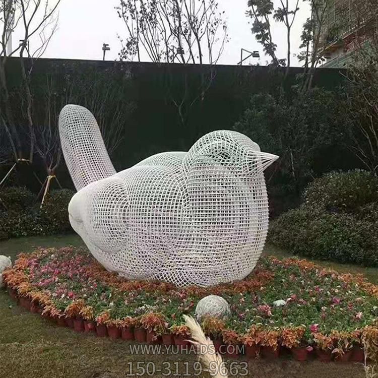 园林广场大型不锈钢镂空照明小鸟景观博鱼网页版