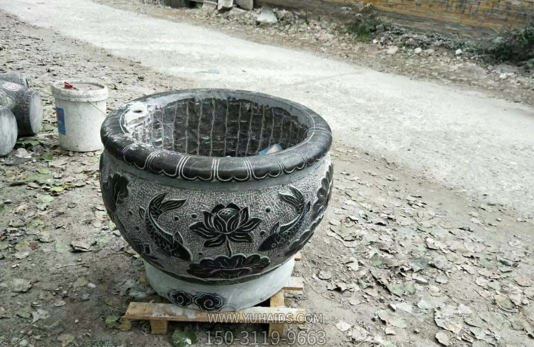 仿古圆形水缸石雕缸博鱼网页版