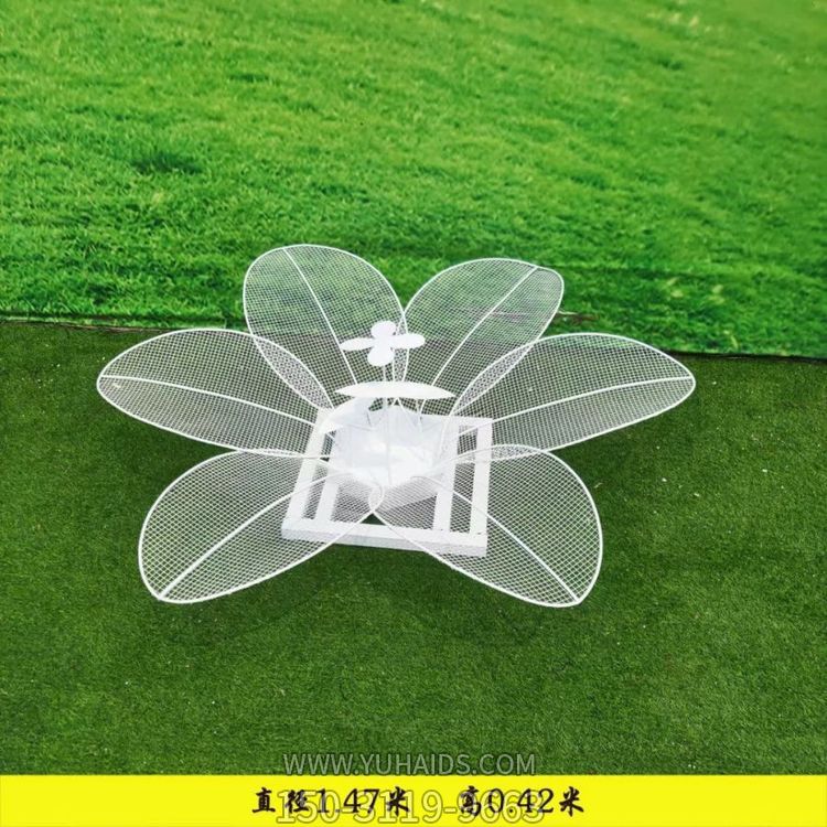 不锈钢缕空艺术花朵博鱼网页版 广场公园绿地户外植物荷花摆件