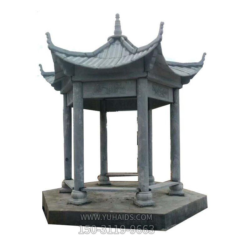 天然大理石雕刻六角仿古石亭子博鱼网页版