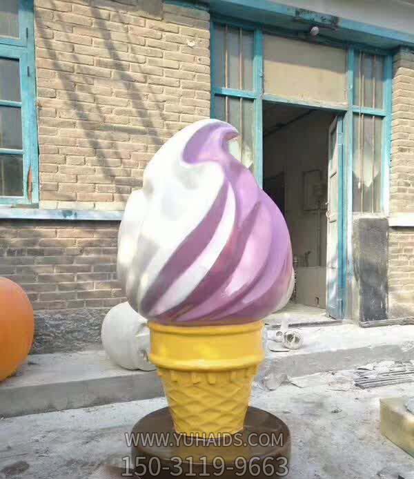 海边景区饭店粉色玻璃钢冰淇淋博鱼网页版