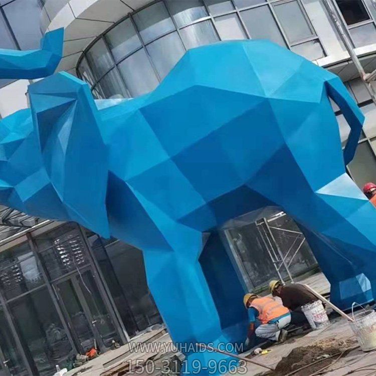 几何户外园林景观抽象动物 大象博鱼网页版