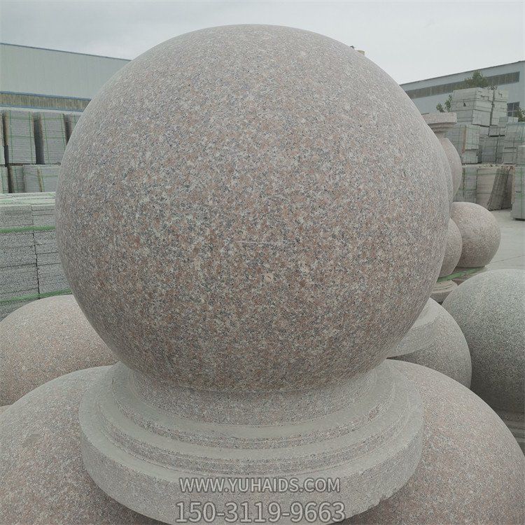 阻车石球花莲花岗岩石球公园门口摆件博鱼网页版