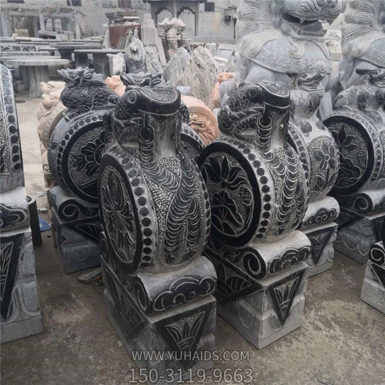 青石石雕户外园林浮雕庭院门口抱鼓石博鱼网页版