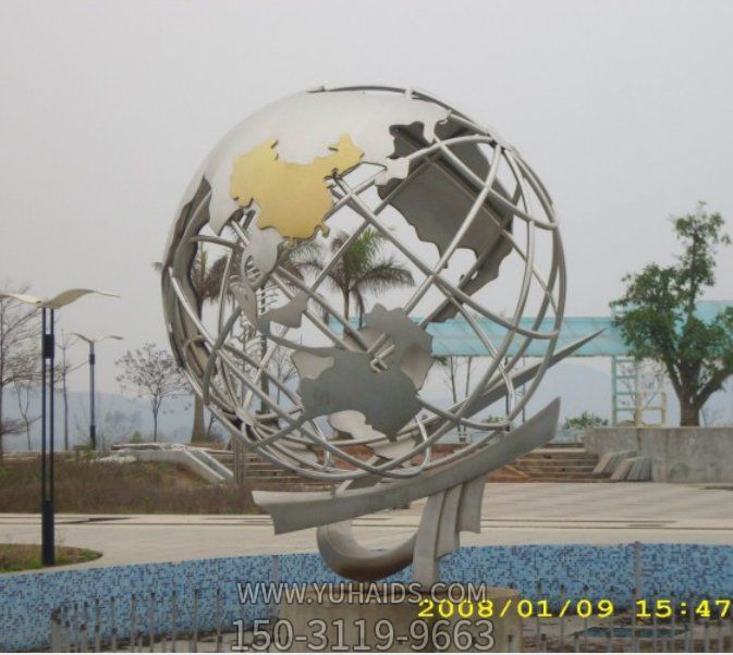 不锈钢金属网格户外地球仪博鱼网页版