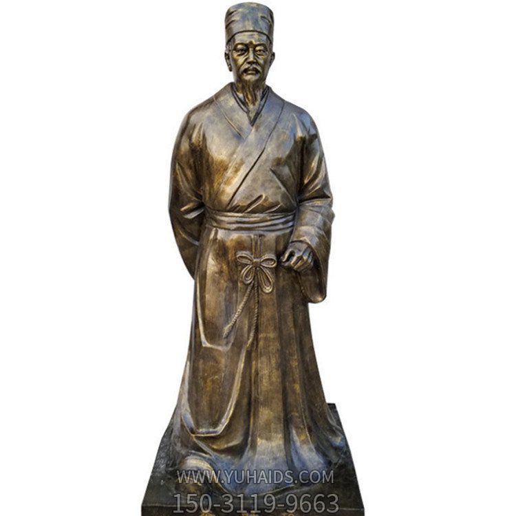 玻璃钢仿铜户外园林景观古代名人博鱼网页版
