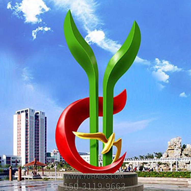 户外广场不锈钢彩绘园林景观摆件博鱼网页版