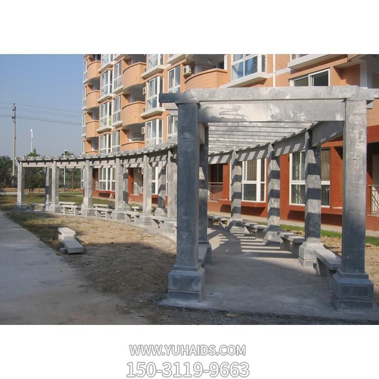 小区花园摆放青石雕刻仿古休闲花架长廊博鱼网页版