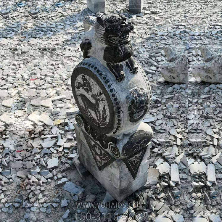 青石石雕园林景观浮雕狮子户外园林抱鼓石博鱼网页版