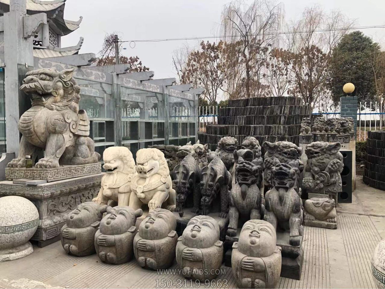 户外广场大理石石雕狮子博鱼网页版