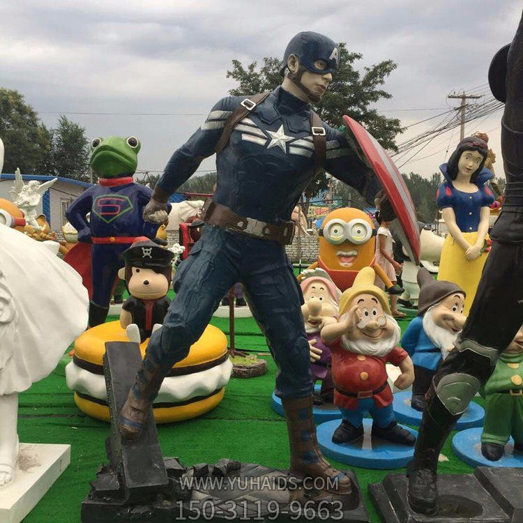 商场美陈玻璃钢复仇者联盟人物美国队长博鱼网页版