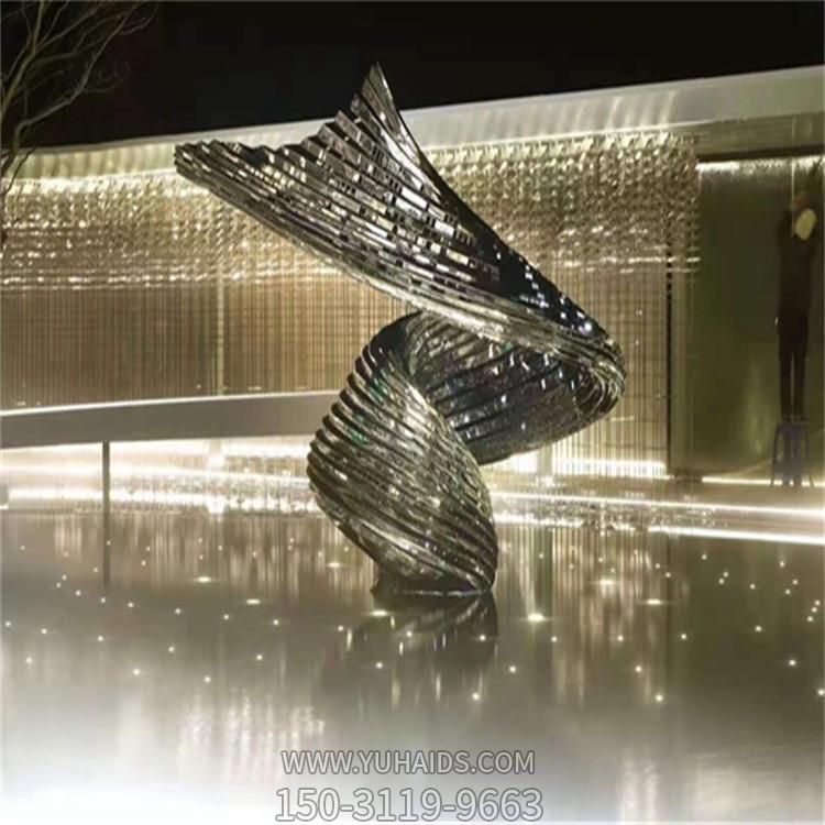 不锈钢抽象艺术景观喷泉水景摆件博鱼网页版