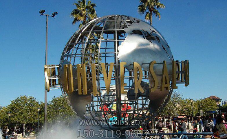 广场公园不锈钢字母镂空地球仪博鱼网页版